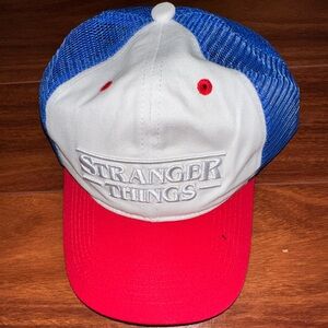 Stranger Things Red and Blue Snapback Texas Rangers NEW